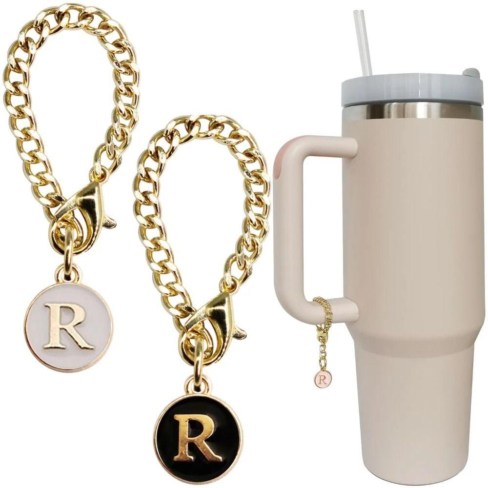 Initial Name Water Cup Handle Chain Personalized Identification Letter Charm Backpack