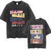 Anime Bocchi The Rock Gotoh Hitori Ijichi Nijika Yamada Ryo Kita Ikuyo Eyes Graphic Tshirt Men Women Vintage Washed Streetwear