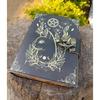 Grimoire folyóirat Leather Print caltic cat folyóirat Üres varázslatos árnyak könyve