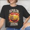 Spain Football 2026 Graphic Printing T Shirts for Unisex Unisex Pure Cotton Tee Shirt Clothing