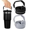 Stainless Steel Thermos Cup Lid with Straw - Large Capacity, Portable Car Cup Lid