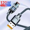 120W 6A USB  Type C To Type C Cable  Fast Charging USB USB C  Data Cable with LED Display