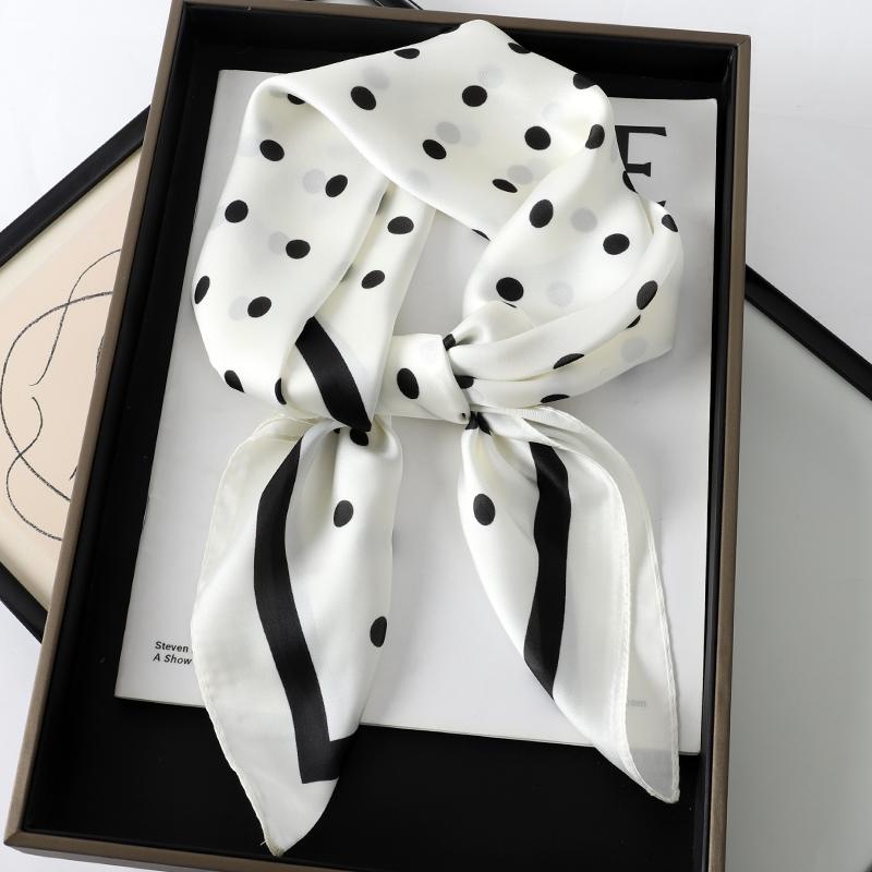 Luxury Brand Silk Scarf Square Women Shawls And Wraps Office Small Hair Neck Hijabs Kerchief Foulard Ladies Scarves 70*70cm
