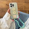 Boucle d'anneau à bille à carreaux contrastés d'été pour étui de téléphone portable IPhone17promax pour Apple 14 13 Nouveau modèle 16