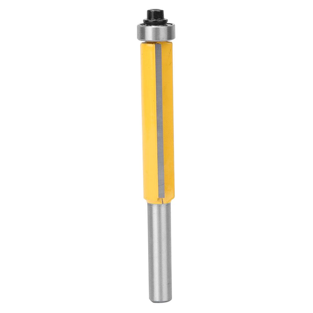 Freza cu coadă de 8mm Freză de lemn cu rulment Bit de finisare la nivel pentru tăiere(8*12.7*50.8mm )