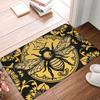 Psychedelischer 3D Schnee Wolf Tier Boden Tür Bad Küche Matten Anti-Rutsch Innen Wolf Liebhaber Fußmatte Toiletten Eingang Teppich Teppich