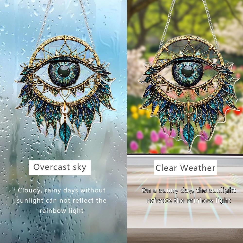 Acrylic Evil Eye Decoration Eye Shape Wind Chime Wall Decoration Hanging Pendant Yard