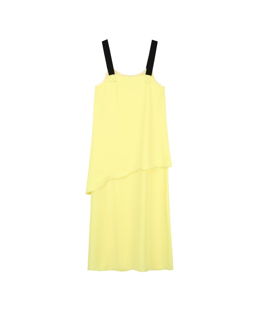 Onneu Unbal Twofold Maxi Dress Light Yellow