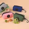 Držák na plátěné sáčky na psí exkrementy, venkovní dávkovač sáčků na domácí exkrementy s karabinou, sáček na sběr zvířecího exkrementu