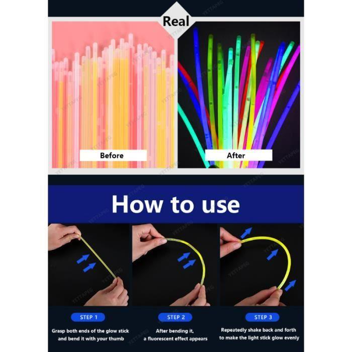 100 Glow Sticks In Tube - Party Supplies of Luminous Sticks, Colorful Glow In the Dark, Suitable for D