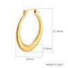 European and American Fashion Versatile Stainless Steel 18K Round Earrings High-end Women's Trend Geometric Earrings