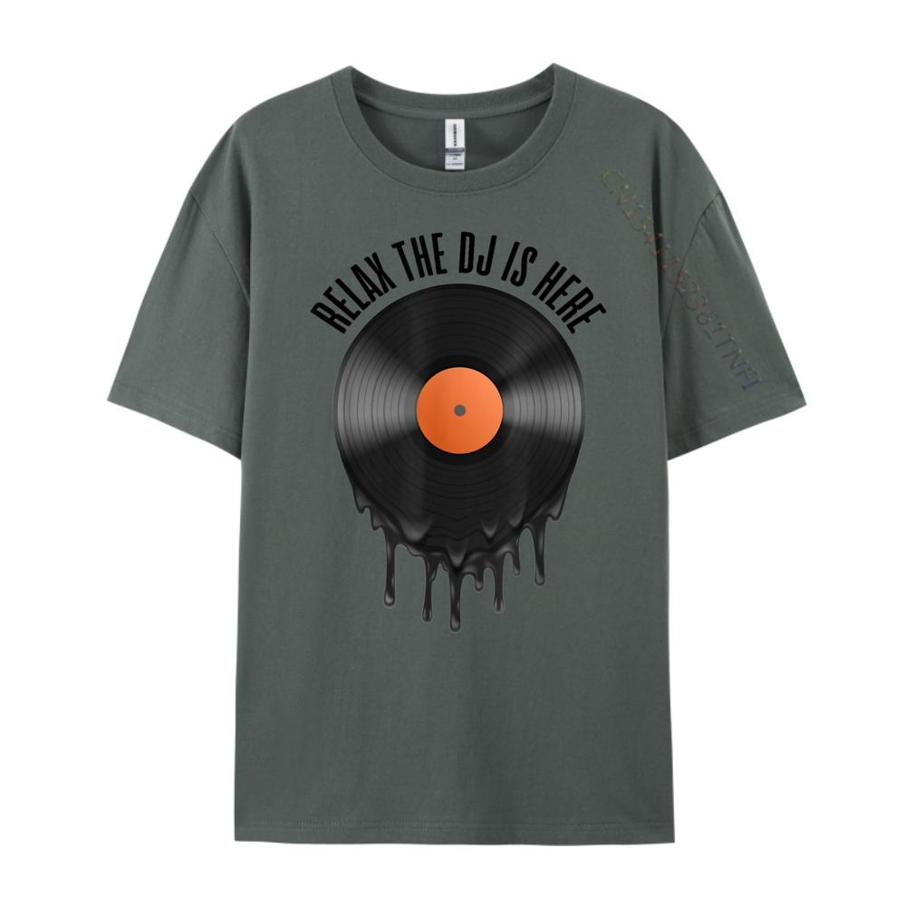 Entspann dich, der DJ ist da Schmelzende Schallplatte Einfache T-Shirts Großhandel Luxusmarke