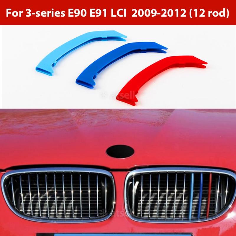 3 adet/takım M Güç Araba Yarışı Ön Izgara Trim Şeritler X1 X2 X3 X5 E46 E90 E91 E92 E93 F30 E60 E61 F10 G30 G20 F07 F11 F18 Performans