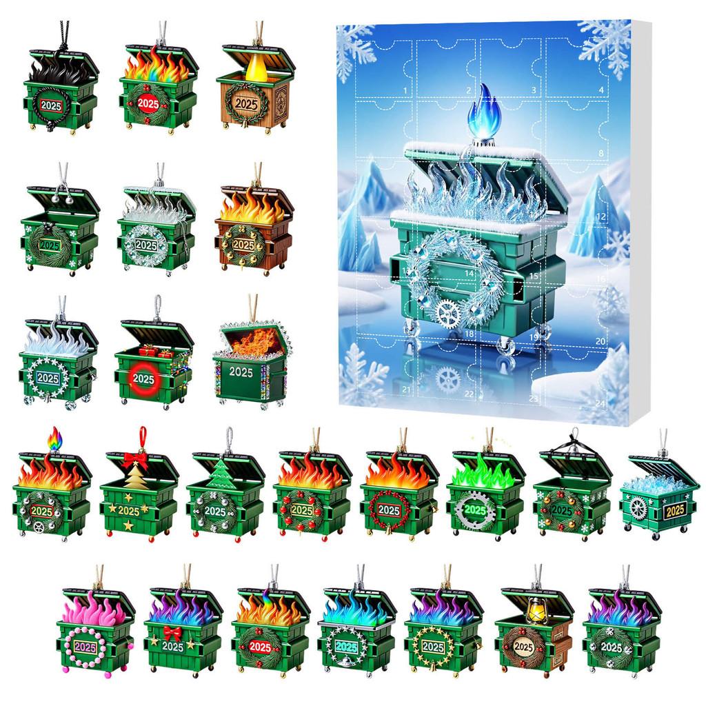 Dumpster Fire Christmas Blind Box Series Acrylic Hanging Decor For Holiday Gift