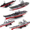 Sluban slagschip Militair gevechtsschip boot modelbouw Vliegtuigdrager torpedobootjager sets Wapenstenen creatieve kits Blokken speelgoed