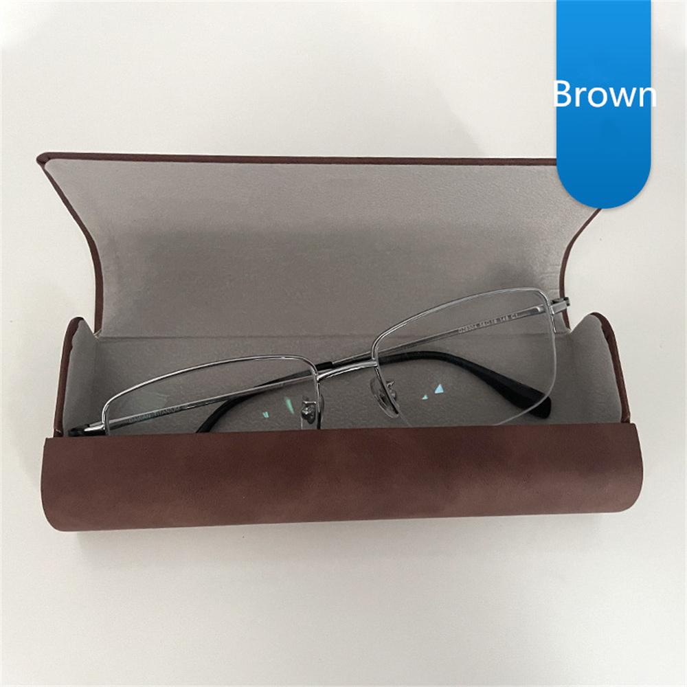 Simple Leather Eyeglasses Case Optical Retro Myopia Glasses Sunglasses Storage Box Fashion For Men Women Eyewear Accesssories
