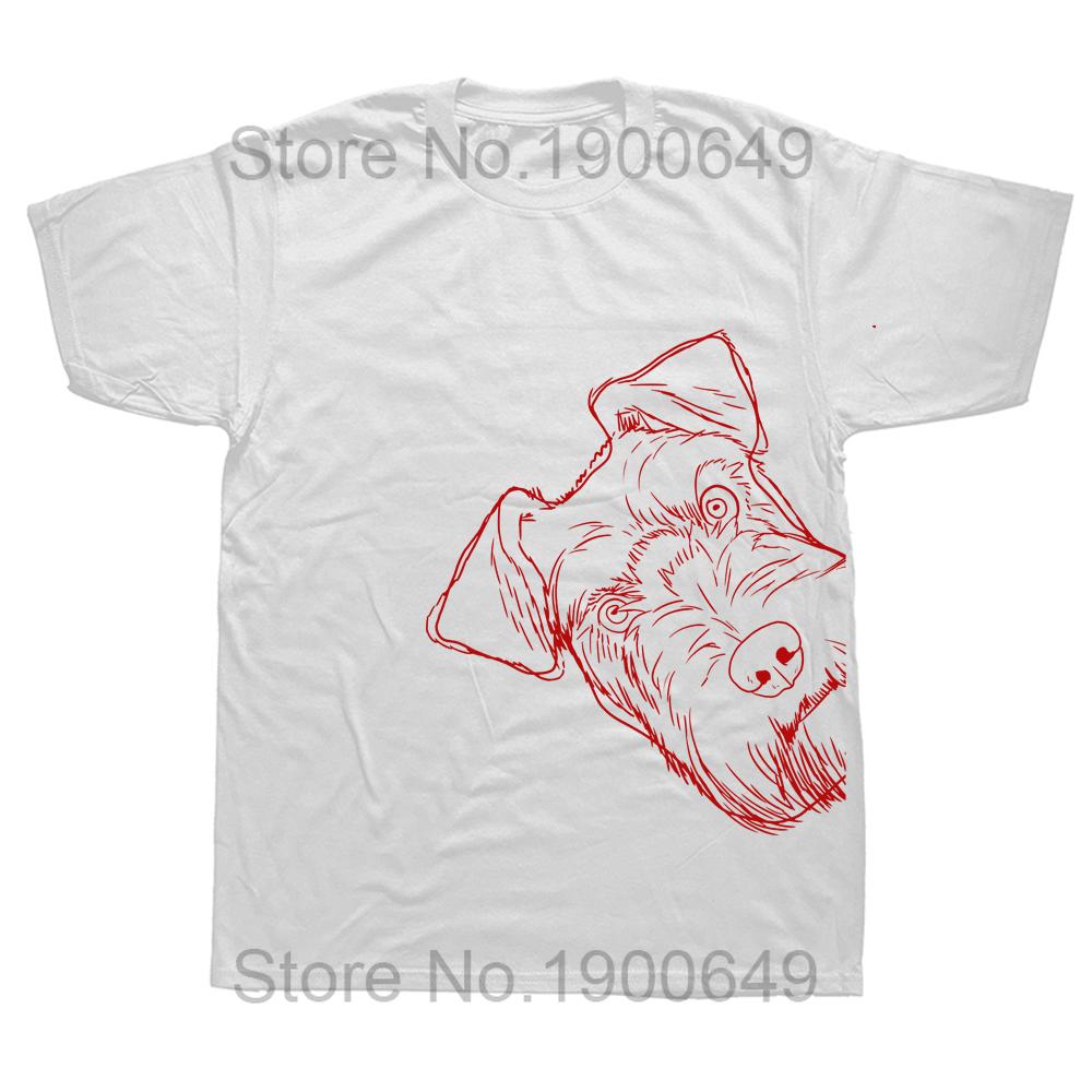 Funny Schnauzer Dog Dad T Shirts Graphic Cotton Streetwear Short Sleeve Birthday Gifts Summer Style Tshirt Mens Clothing