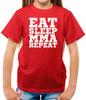 Eat Sleep MMA REPEAT - Kids T-Shirt - Mixed Martial Arts - Karate - Fighting