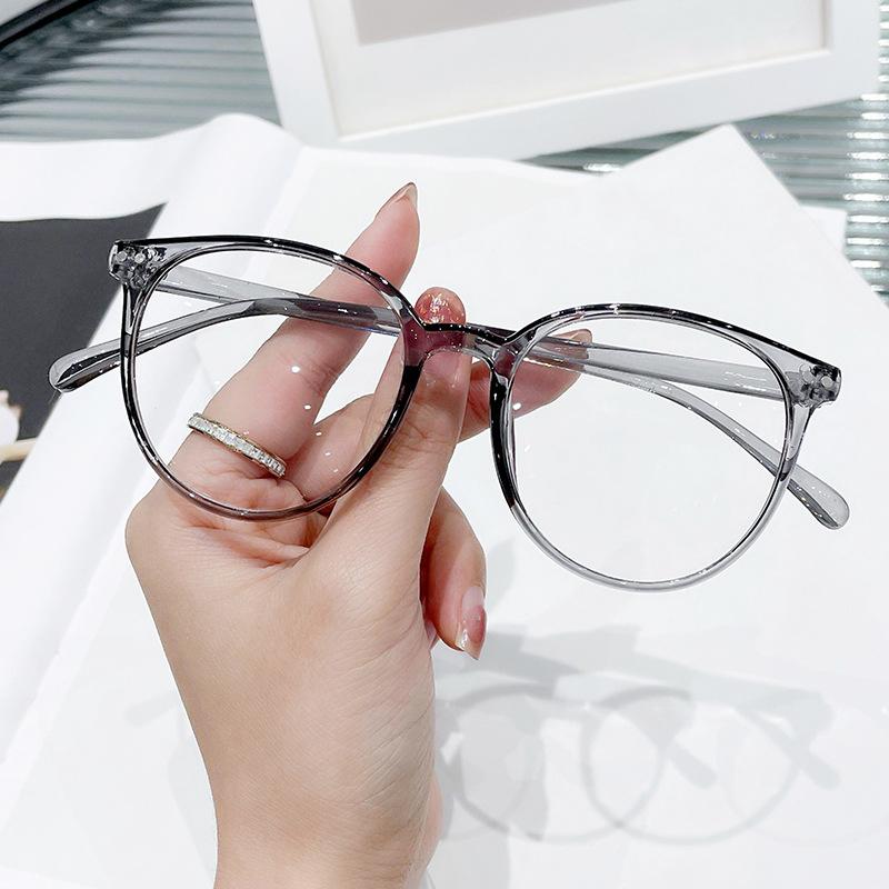 Anti Blue Light Glasses Artistic Myopia Glasses Frame Flat Lens Glasses Pc Material For Daily Shopping Party