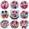 Set de 8 bucăți Minnie Mickey Coastere Pictură cu Diamante DIY cu Suport Anti-Alunecare Lemn Covorașe Anti-Picurare Strassuri de Cristal Coastere Artă cu Diamante pentru Adulți