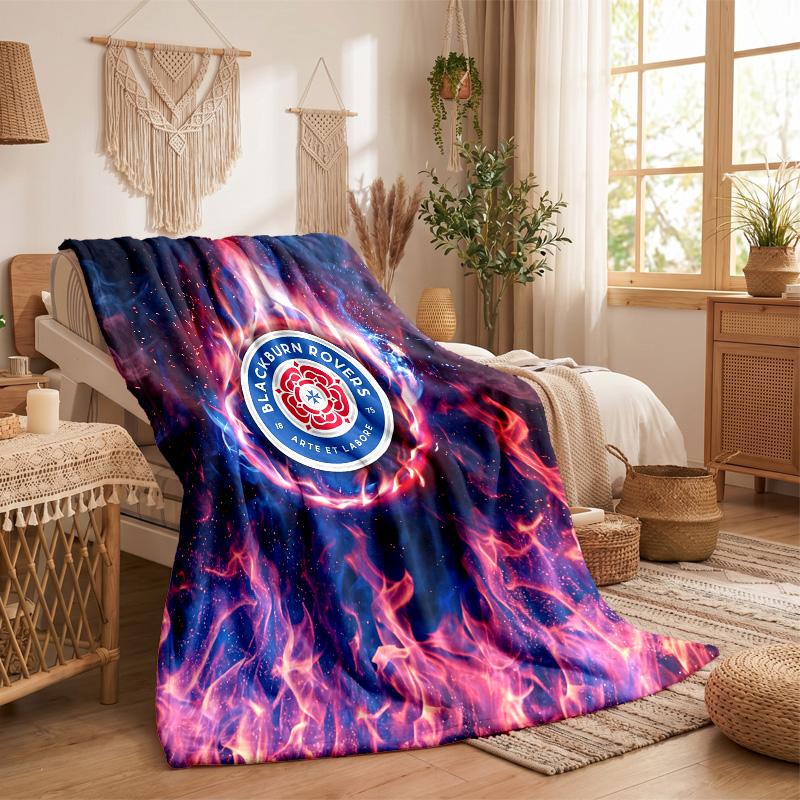Blackburn Rovers Fußball Druck Flanell Decke Weich Warm Sofa Bett Überwurf Decke Für Zuhause Büro Schlafzimmer