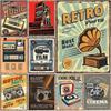 Retro Vintažinės Juostos Metalo Skardos Ženklai Muzikos Kambario Baro Klubo Sienų Dekoro Plokštelė Namų Dekoro Plakatas su Įrašymo Juostų Dizainu Iro