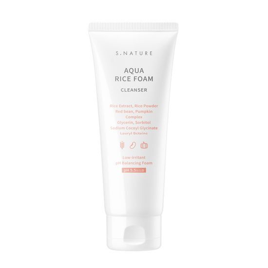 S.NATURE Aqua Rice Mildly Acidic Cleansing Foam 160ml