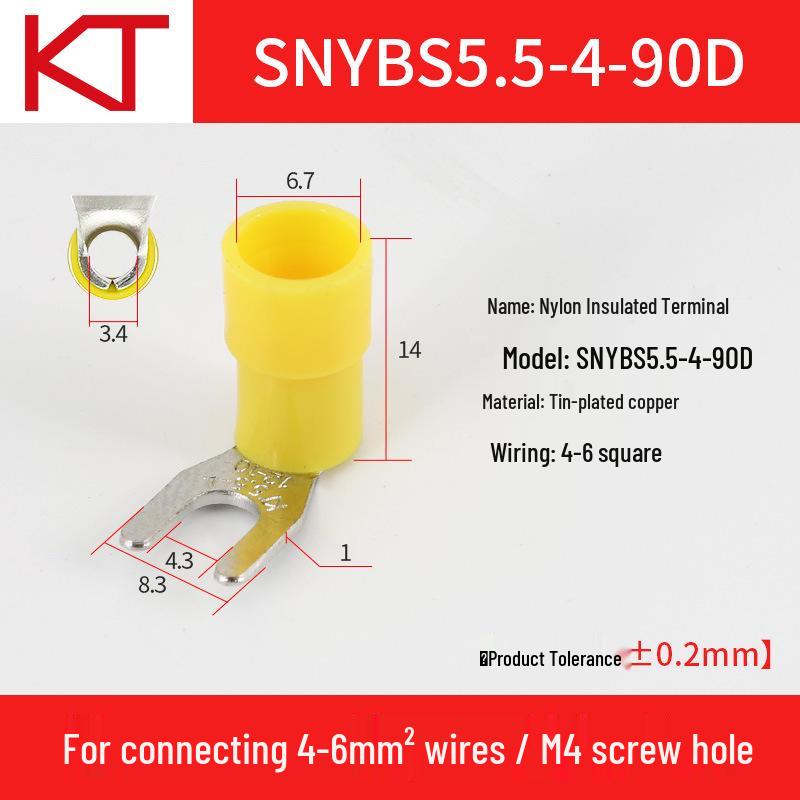 KST SNYB90D U/Y-Shaped Bent Corner Nylon Pre-insulated Terminal