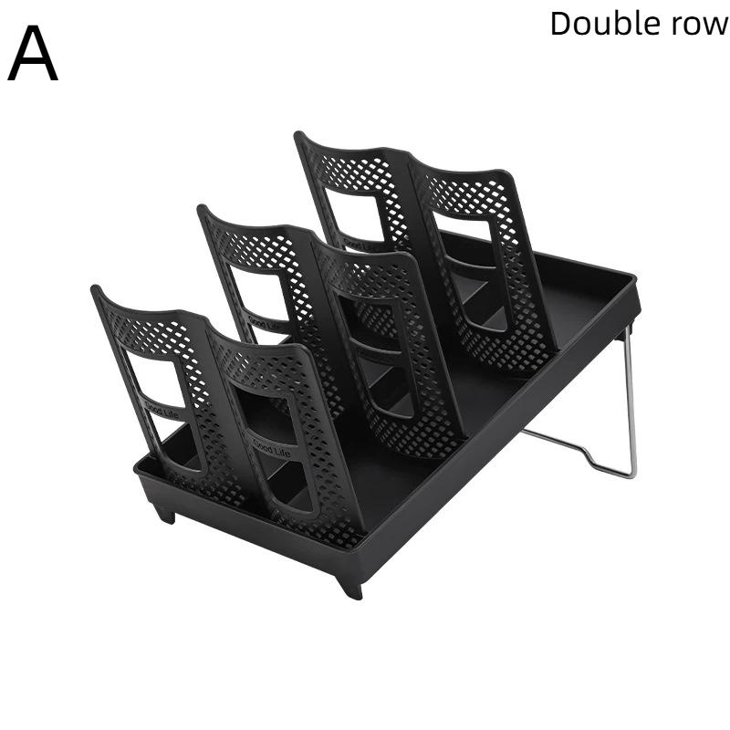 Detachable Multifunctional Disposable Paper Cup Holder Single Double Size Coffee Cup Storage Rack Plastic Ground Mounted Home