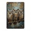 Tin Sign Wall Art Decor - Vintage Owl On Branch 20x30 Cm for Bar Interior Gift