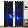 Night Moon Starry Sky Sunshade Curtains Digital Printing Thin Curtains for Living Room Bedroom Home Decoration