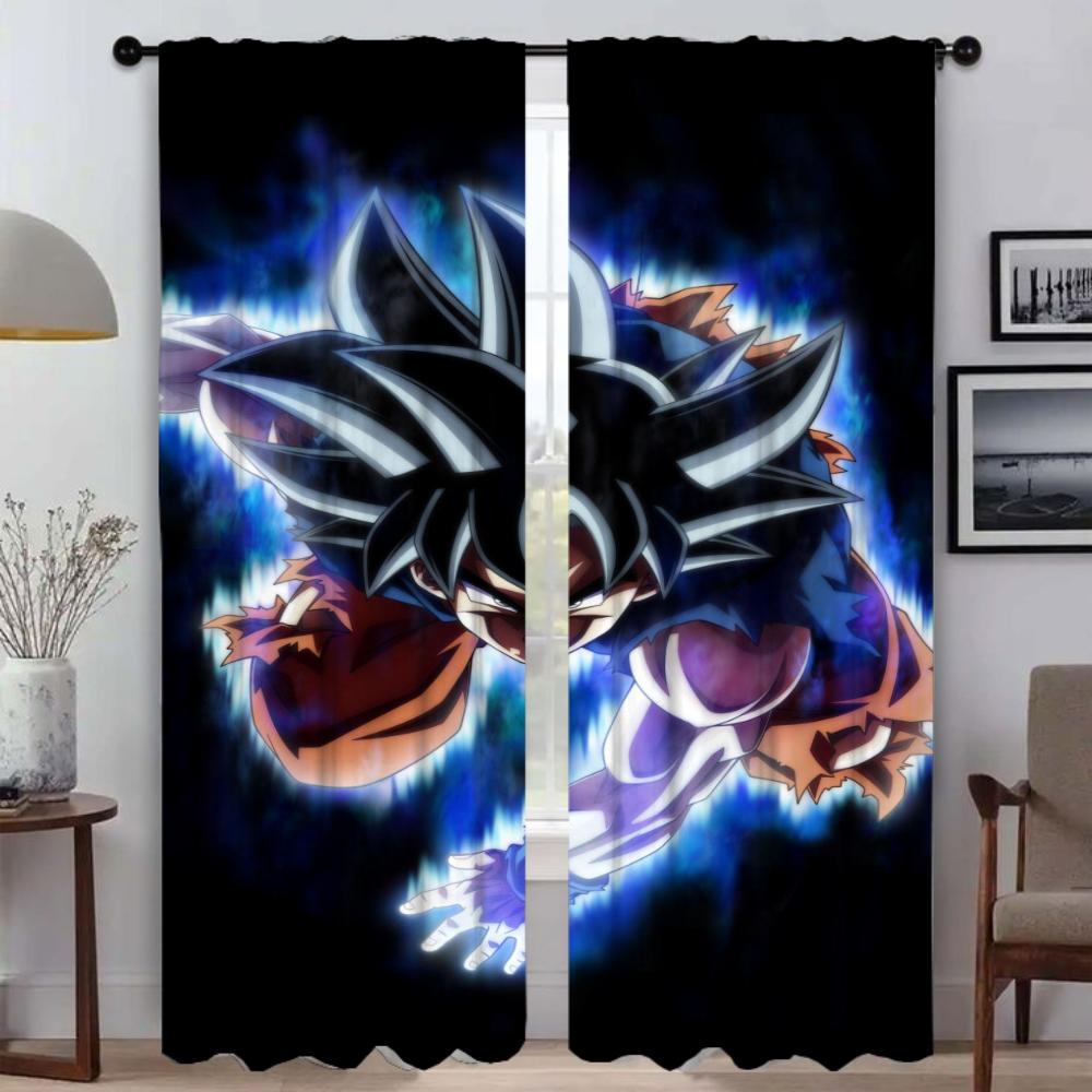 Keukengordijnen Kinderkamer D-Dragon-ballS Anti-muggengordijnen 2 Stuks Raamgordijn Shades Scheidingswand Tule voor Slaapkamer