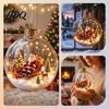 Indoor Festive Night Lights Light Up Christmas Scene Ball Ornament with Warm LED Glowing Holiday Story for Reusable Hanging Ornaments Tree Decor