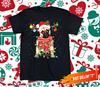 French Bulldog Christmas Lights Xmas Cotton Black All Size Unisex Shirt CM583