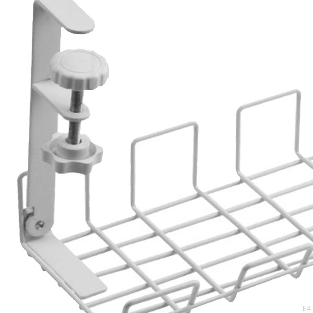Desk Wire Management Rack and Cord Organizer Practical Easy To Install Adjustable