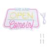 Wall Decor Neon Sign USB Power Supply We Are Open Come In LED Neon Sign Aesthetic Room Decor for Bars