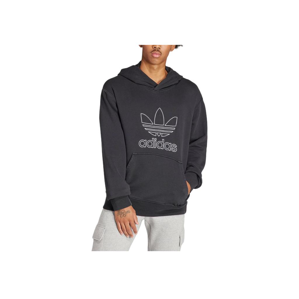 adidas Adicolor Outline Trefoil Hoodie Zwart Heren Streetwear IU2373
