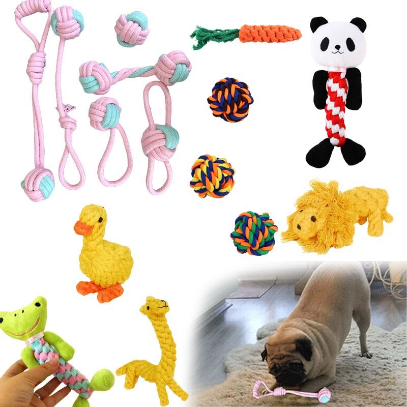 Dog Rope Toys Kit 6-pack Of Strong And Sturdy Chew Knot Balls Cotton Toy For Small Medium And Large Dogs