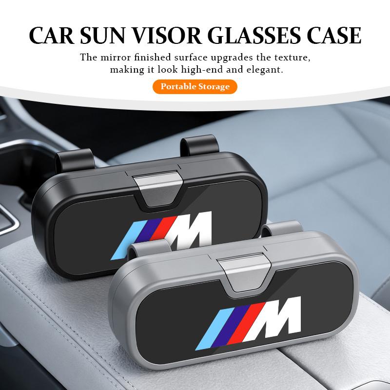 Car Sun Visor Sunglasses Holder Case Anti-Scratch Protective Box For BMW Performance M E87 E30 E46 E28 F35 G20 E93 F20 X3 X Kycp51