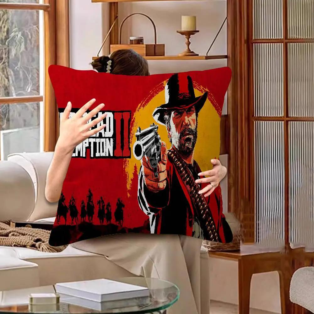 Game Red Dead Redemption 2 Cushion Cover Polyester Sofa Cushions Decorative Throw Pillows Home Decoration Pillowcover