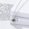 100 Languages I Love You Memory Projection Necklace Double Peach Heart Heart Collar Chain