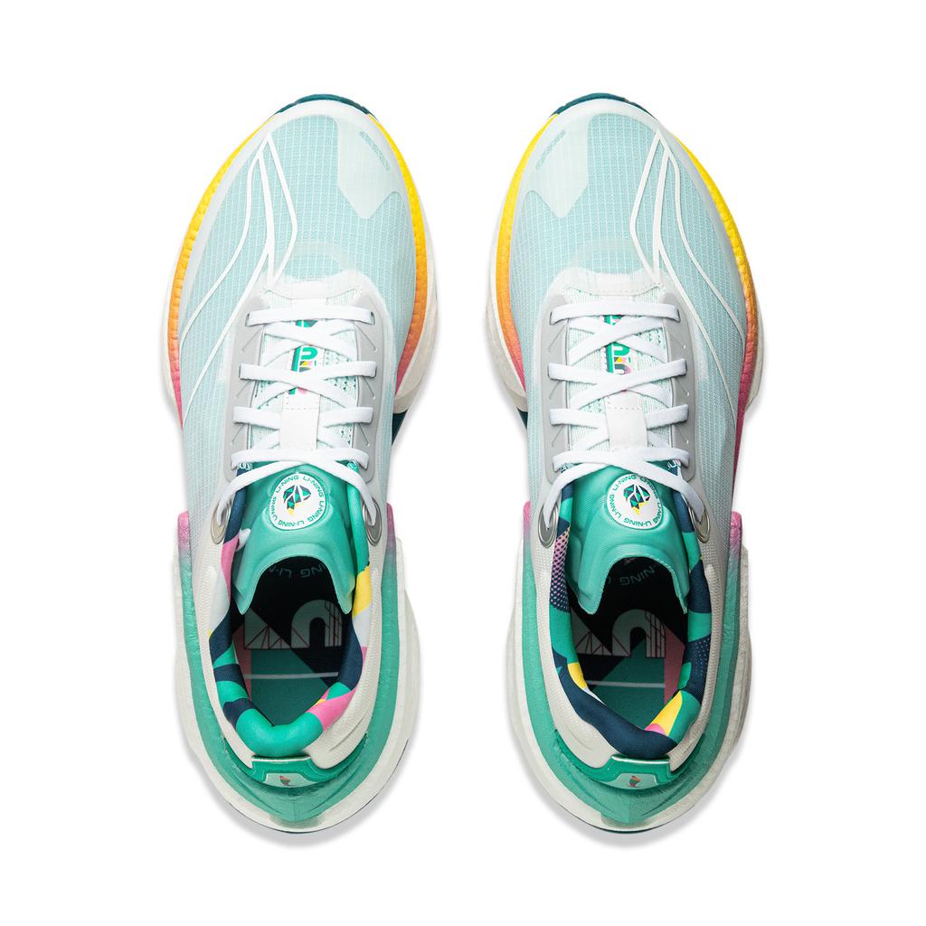 Li Ning Shadow 3 Essential Cushioning Low Top Running Shoes Men's Green White ARRU007-6