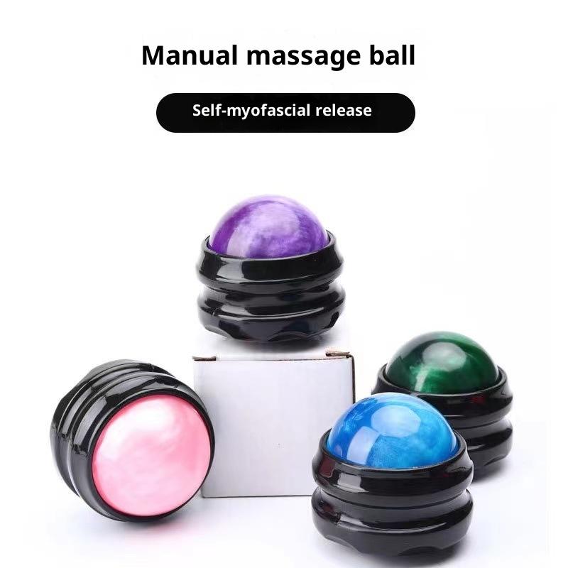 Rouleau Masseur Manuel à Bille Relâcheur Taille Hanches Relaxation Musculaire Boule de Massage Libération du Stress Soulagement Douleurs Corporelles Thérapie Pied Dos