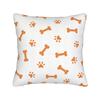 Dog Paw Print And Bone Pillow Cover Vintage Pillow Case For Sofa Couch Bed Living Room Comfy Pillowcases Gift