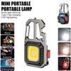 Mini Multifunctional Keychain Portable Work Light LED Flashlight USB Rechargeable Outdoor Use Camping Torch Emergency Lantern 500Mah