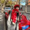 400g Retro Ethnic Bluebird Scarf: Women's Winter Warm Neck Warmer, High-End Imitation Cashmere Shawl.