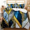 Marble Duvet Cover Set Black White Gold Abstract Marble Texture Printed Black White Double Queen King Size Polyester Bedding Set