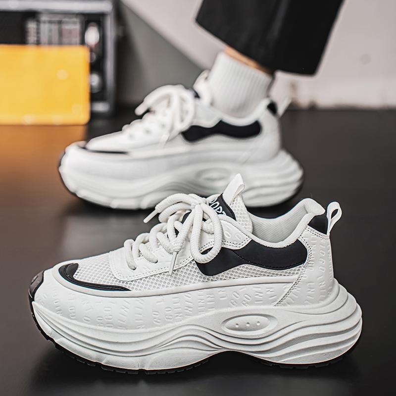Men's Shoes 2025 Autumn and Winter New Fashion Trend Comfortable Versatile Dad Shoes Thick Sole Explosive Casual Sports Shoes