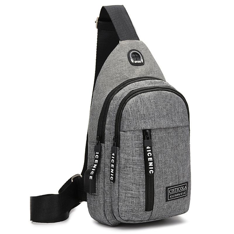 Sac à bandoulière USB d'extérieur pour homme - Petit sac messager multifonctionnel