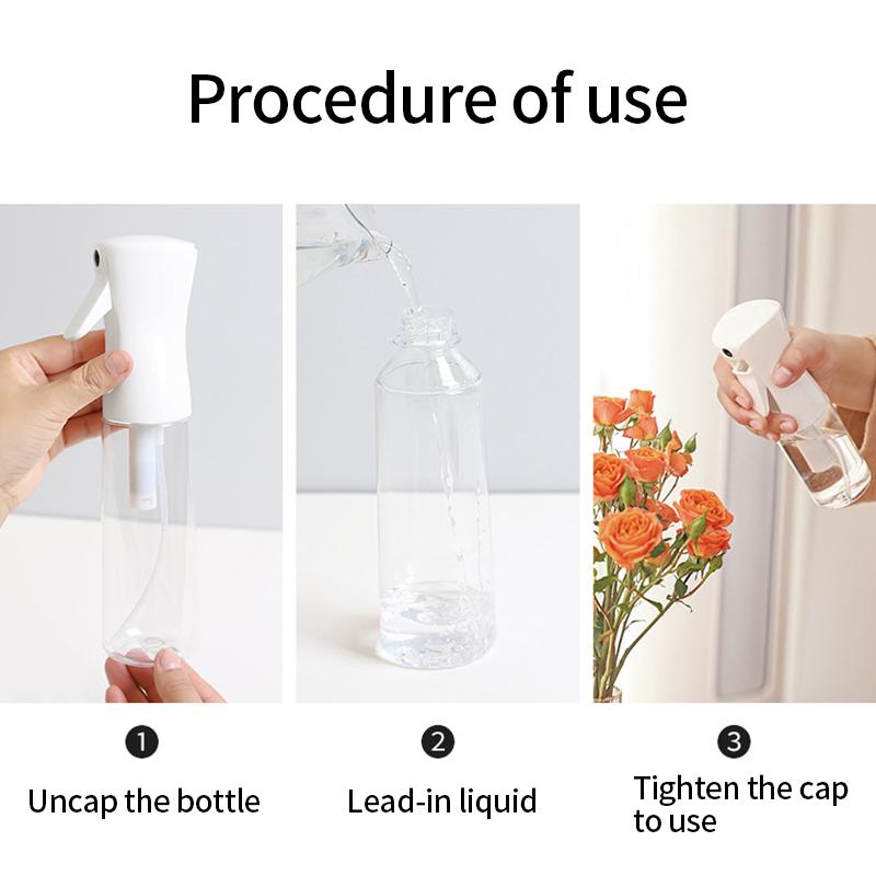 High Pressure Oil Sprayer Bottles Hairdressing Spray Bottle Plant Water Refillable Continuous Mist Sprayer Plastic Containers